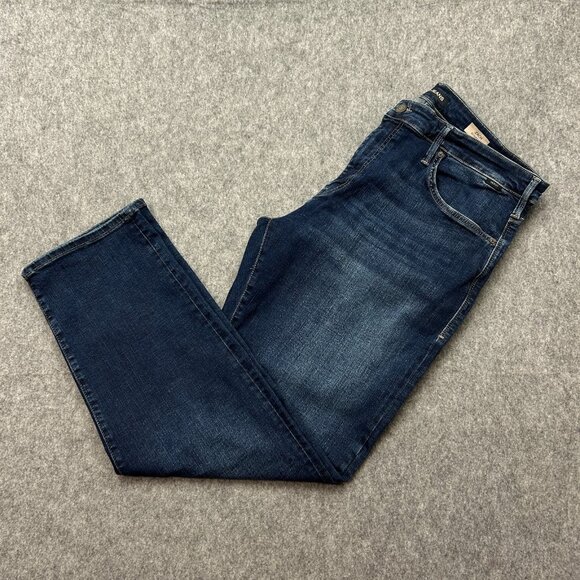 Mavi Zach Straight Leg Jeans Men's Size 38 X 30 Mid Rise Dark Wash Denim - Picture 1 of 14